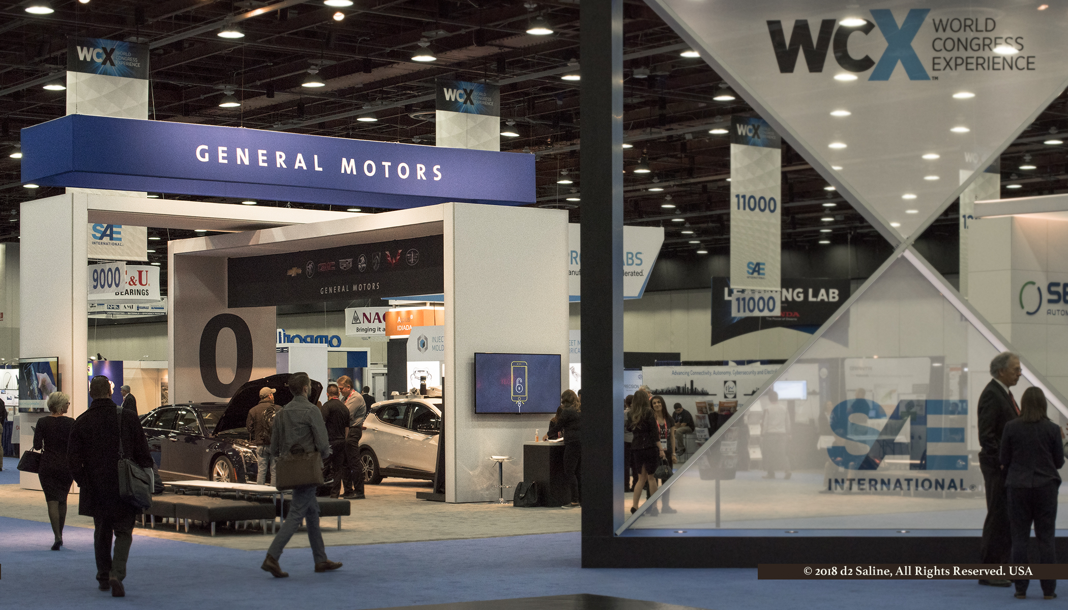 General Motors booth at SAE 2018 WCX World Congress Experience Saline