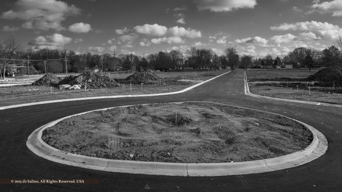 Early construction of Cypress Ridge subdivision, Saline Michigan (2015)