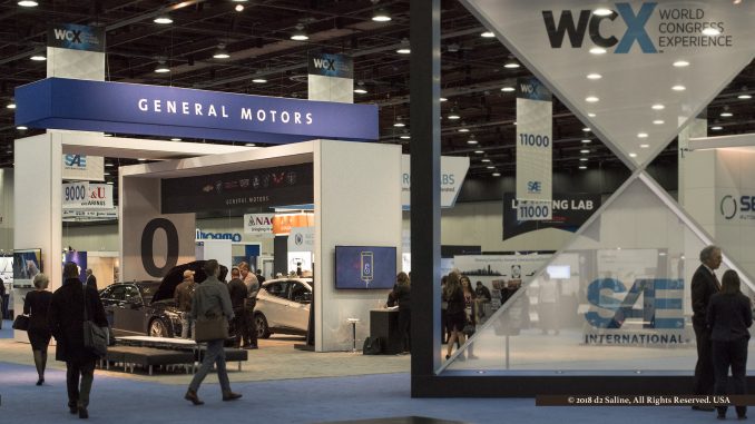General Motors booth at SAE 2018 WCX World Congress Experience