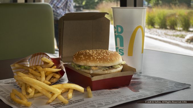 Big Mac meal at McDonald's in Saline Michigan