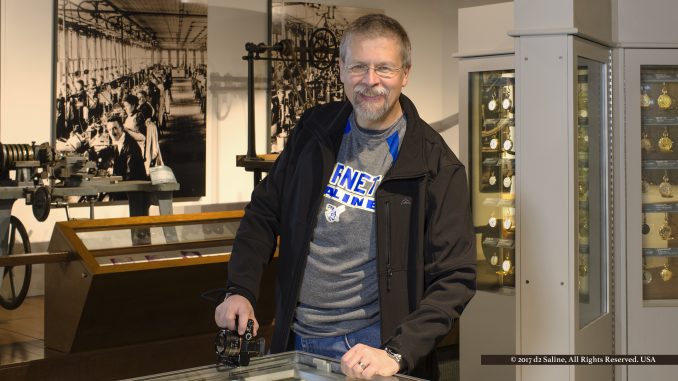 Dell Deaton in pocket watch gallery, National Watch & Clock Museum