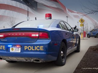 Michigan State Police vehicles at Saline Walmart