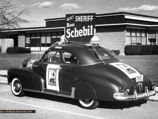 Ron Schebil 1984 campaign car, candidate for Washtenaw County Sheriff