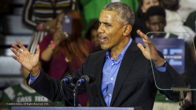 Former President Barack Obama headlines Democrat rally in Detroit Michigan