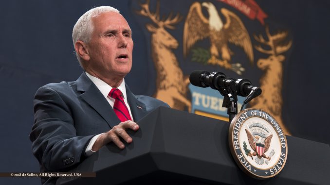 Vice President Mike Pence, headlining rally for Michigan Republicans on October 30, 2018