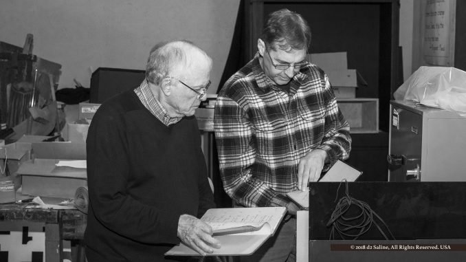Mike Bixby and Erik Grossman review Bixby Marionettes Trust records at Saline City Hall