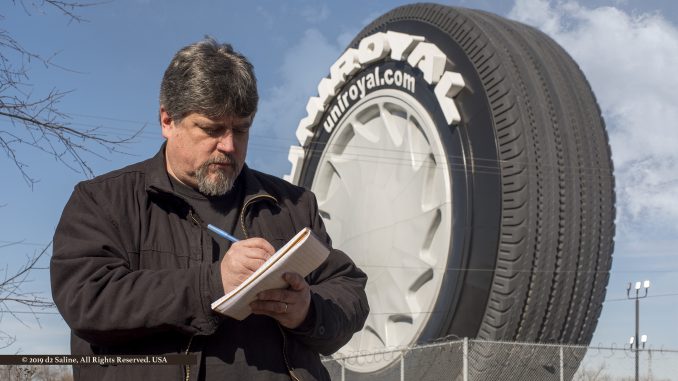 Steve Frey at the Uniroyal Giant Tire in Allen Park Michigan