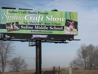 Saline "Spring Craft Show" billboard of westbound I-94
