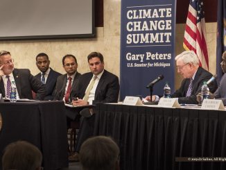 Senator Gary Peters and 2019 Earth Day climate change summit panel