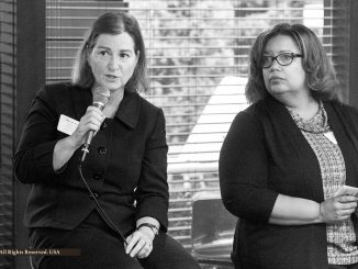 Barbara McQuade and Lynette Clemetson, during A2Y Regional Chamber presentation